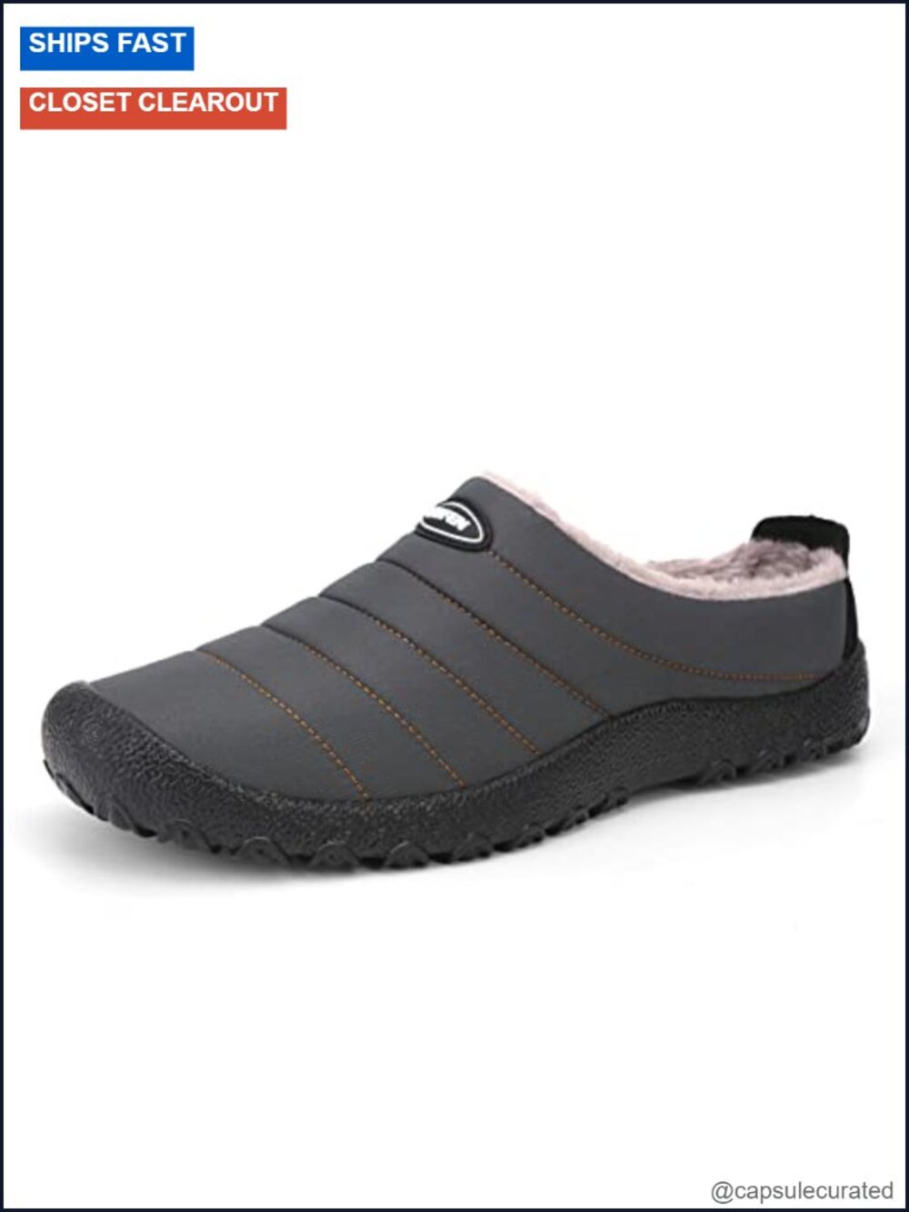 Warm Winter Slippers with Fuzzy Plush Lining Anti-Skid Rubber Sole Indoor